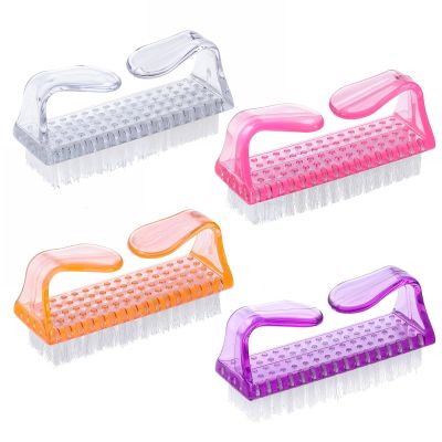 4 PCS Handle Grip Nail Brush Nail Brushes for Cleaning Fingernails Nails Cleanings Brush Hand Fingernail Brush Cleaner Scrubbing Kit Pedicure for Toes and Nails Men Women