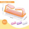 4 PCS Handle Grip Nail Brush Nail Brushes for Cleaning Fingernails Nails Cleanings Brush Hand Fingernail Brush Cleaner Scrubbing Kit Pedicure for Toes and Nails Men Women view 2