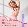 Bikini Trimmer for Women ElectricDouble Head Dual Purpose, Ceramic Blade,IPX7 Waterproof,LCD Power Display,USB Rechargeable,Wet/Dry Painless Hair Removal for Face & Body (Violet) view 3