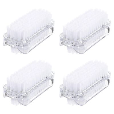4 PCS Nail Brush for Cleaning Fingernails Two Sided Hand Fingernail Scrub Brushes Soft Stiff Nail Scrub Brush Nylon Bristles Fingernail Brush for Cleaning Nails Toes Cleaning Brush Men Women