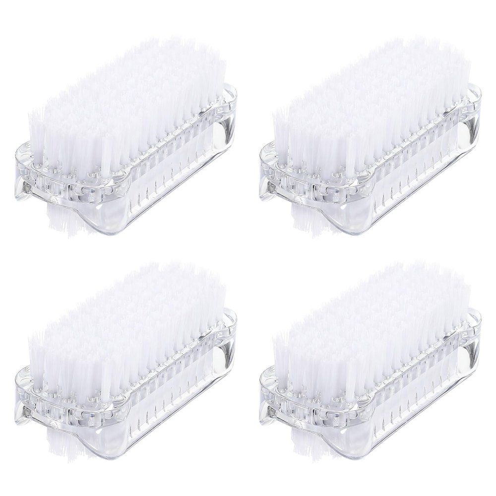 4 PCS Nail Brush for Cleaning Fingernails Two Sided Hand Fingernail Scrub Brushes Soft Stiff Nail Scrub Brush Nylon Bristles Fingernail Brush for Cleaning Nails Toes Cleaning Brush Men Women