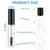 AskBed 4 Pack of 0.34 Oz (10ml) Empty Mascara Tube - Refillable, Leak-proof Plastic Mascara Bottles with Eyelash Wand and Labels Included view 2