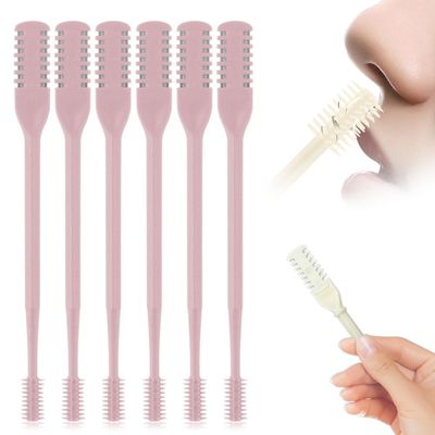 2 in 1 Nasal Hair Cutter, 2026 Upgraded Nostril Hair Remover Tool Double Sided Nose Hair Knife, Manual 360 Rotating Nose Hair Trimmer with Ear Digger for Men and Women (Pink, 6)