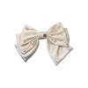 DFWZMQTG High End Satin Pearl Large Bow Headpiece Hair Clipfemale Back Spoon Spring Clip view 1
