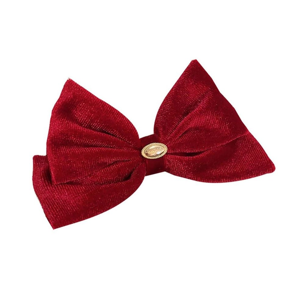 DFWZMQTG Hairdressing Clipsweet Velvet Three-dimensional Bow Cliphair Clip