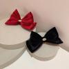 DFWZMQTG Hairdressing Clipsweet Velvet Three-dimensional Bow Cliphair Clip view 3