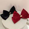 DFWZMQTG Hairdressing Clipsweet Velvet Three-dimensional Bow Cliphair Clip view 4