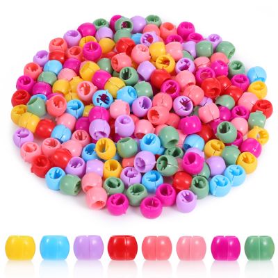 200 PCS Hair Beads for Hair Braids Plastic Hairs Clips Braid Clips Colorful Beads Clip Clip on Bead Rainbow Mini Hairs Bead Cute Haire Decorations for Women Girls Haire Accessories
