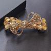 DFWZMQTG Alloy Diamond Hair Hairpin Bow Female Back Of The Top Clip Cross Ponytail Spring view 4