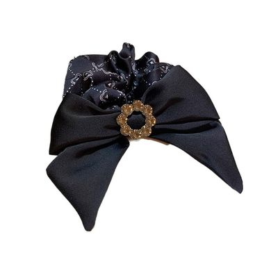 DFWZMQTG Hair Accessories With Low Floral Smoothness And Good Textureprinted Large Intestine Circle Rhinestone Bow(D)