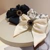 DFWZMQTG Hair Accessories With Low Floral Smoothness And Good Textureprinted Large Intestine Circle Rhinestone Bow(D) view 2