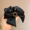 DFWZMQTG Hair Accessories With Low Floral Smoothness And Good Textureprinted Large Intestine Circle Rhinestone Bow(D) view 4