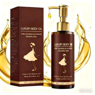 ALAOW Luxury Body Firming Oil Tightening & Hydrating Treatment After Shower Body Oil For Women | Natural Body Luxury Oil for Dry Skin | Lightweight, Non-Greasy, Nourishing Formula  4.06 FL OZ