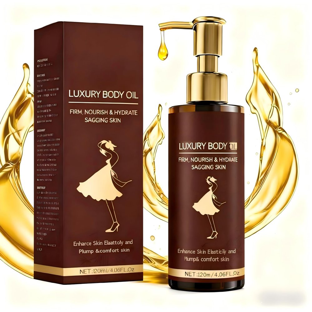 ALAOW Luxury Body Firming Oil Tightening & Hydrating Treatment After Shower Body Oil For Women | Natural Body Luxury Oil for Dry Skin | Lightweight, Non-Greasy, Nourishing Formula  4.06 FL OZ