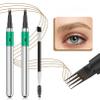 2 Pcs Microblading Eyebrow Pen Set with Eyebrow Brush, 3D Waterproof 4-Tip Precision Eyebrow Pencil, Long-Lasting Natural Fine Stroke Magic Eyebrow Pencil for Women Stay All Day (Light Brown) view 1