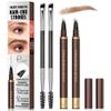 2 Pack 4-Tip Microblading Eyebrow Pen with 2 Brow Brushes, Waterproof Vegan Formula Eyebrow Pencils for Women to Effortlessly Create Natural Hair-Like Strokes, All-Day Wear (Natural Brown) view 1