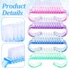 400pcs Handle Grip Nail Brush Bulk,Multicolor Nail Scrubber Brush Nail Cleaning Brush for Toes and Nails Pedicure Scrubbing Tool for Men and Women view 3