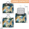 Zestdesign Colorful Camouflage Large Hanging Travel Toiletry Bag for Women Water Resistant Abstract Scrawl Bathroom Cosmetic Makeup Bag with Hanging Hook for Toiletries view 2