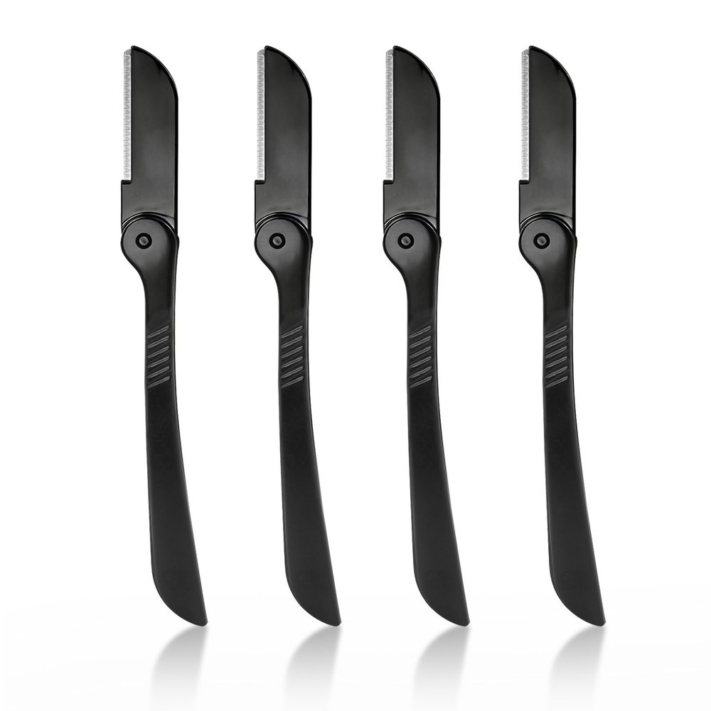 AskBed 4Pcs Dermaplane Razor for Women Face- Professional Face Razors for Women and Men - Eyebrow Trimmer, Shaver, Dermaplaning Tool for Smooth Skin Care