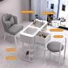 XAWSOP Modern Transparent Manicure Table, Tempered Glass Nail Station for Manicurist, Professional Nail Salon Work Station Booth, White Pedicure Tech Station, Beauty, view 2