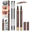 2 Pack 4-Tip Microblading Eyebrow Pen with 2 Brow Brushes, Waterproof Vegan Formula Eyebrow Pencils for Women to Effortlessly Create Natural Hair-Like Strokes, All-Day Wear (Black Brown) view 1