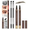2 Pack 4-Tip Microblading Eyebrow Pen with 2 Brow Brushes, Waterproof Vegan Formula Eyebrow Pencils for Women to Effortlessly Create Natural Hair-Like Strokes, All-Day Wear (Medium Brown) view 1