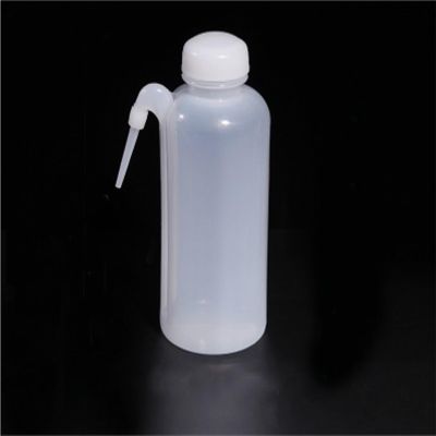10pcs/pack 500ml Clear Plastic Blow Wash Bottle Side Mouth Tattoo Cleaning Squeegee Lab Measuring Bottle
