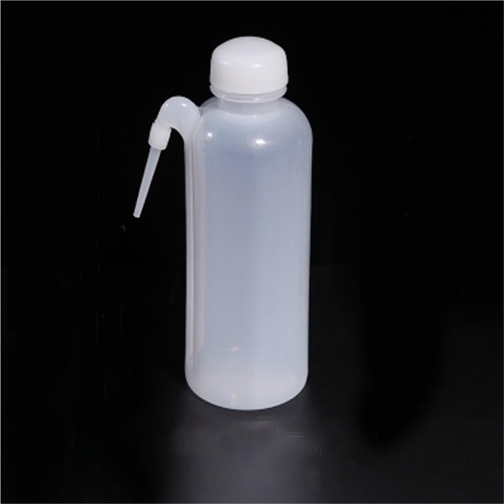 10pcs/pack 500ml Clear Plastic Blow Wash Bottle Side Mouth Tattoo Cleaning Squeegee Lab Measuring Bottle