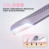 Dermaplane Razor For Women Face, 3 Adjustable Dermaplaning Tool,Facial Hair Removal Razors with Led Light for Peach Fuzz,Rechargeable Sonicsmooth Facial Hair Remover with 8 Replacement Blades (Purple) view 2