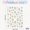 3D Nail Art Stickers, Gemstone Nail Art Stickers Decals, Embossed Golden Heart Design Luxury Nails Supplies, Adhesive Manicure Sliders for Women DIY Manicure Decorations view 4