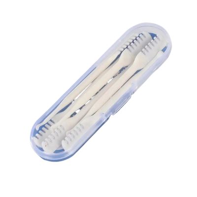 Manual Spiral Double Head Nose Hair Trimmer, Portable Nose Hair Trimmer, Ear Scraper, Reusable Cleaning Tool(Beige)