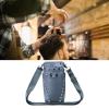 FerneeButy Hairdressing Scissors Case with Belt, PU Leather Waist Bag Organizer for Hairdressers and Hairstylists, Barber Gift 4.33x3.62x8.27inch- Gray view 4