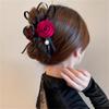 DFWZMQTG French romantic rose pearl grab clip female hair shark accessories back of the plate card view 1