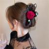 DFWZMQTG French romantic rose pearl grab clip female hair shark accessories back of the plate card view 2