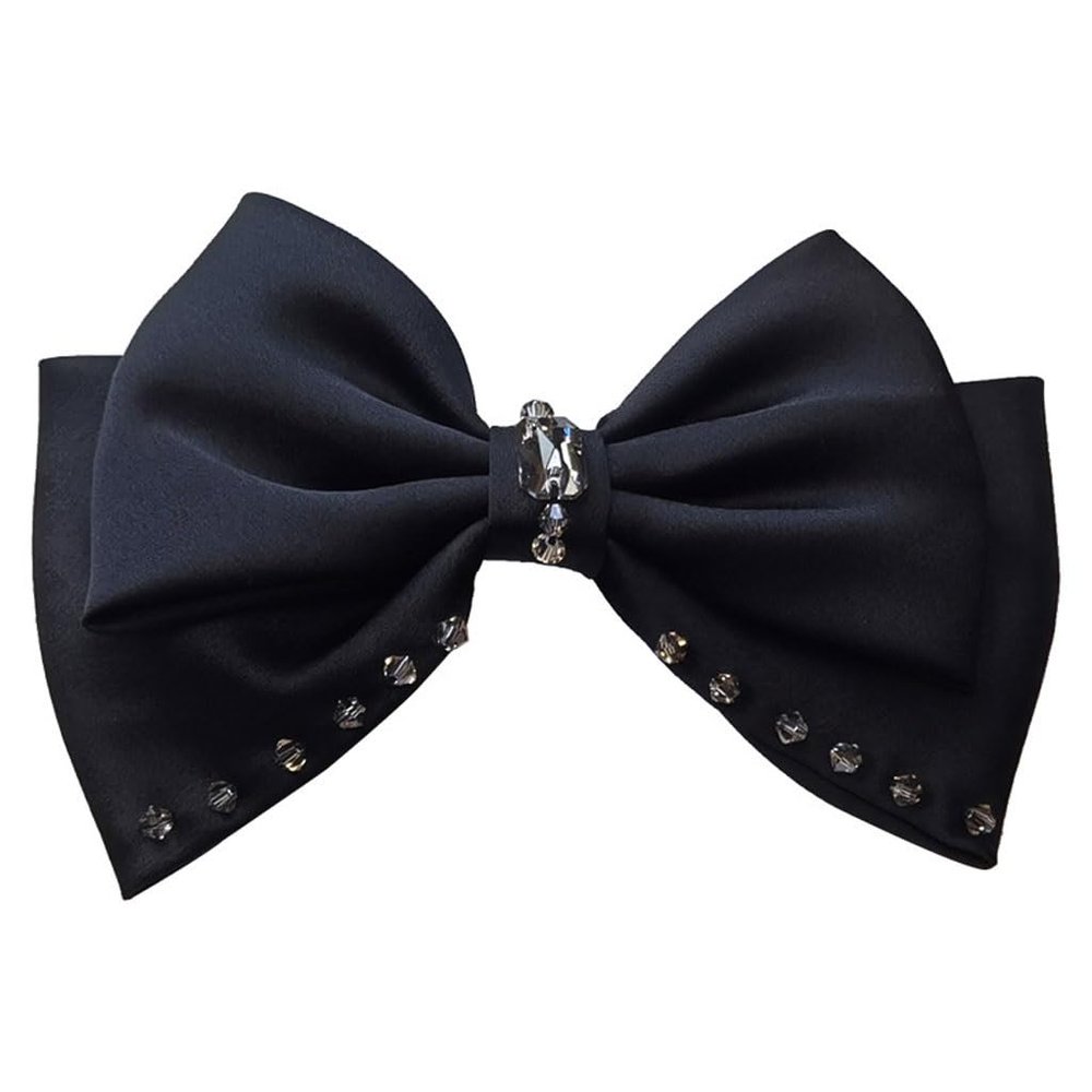 DFWZMQTG Hair accessory crystal bow hair clip, female back spoon top, horizontal, ponytail spring