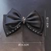 DFWZMQTG Hair accessory crystal bow hair clip, female back spoon top, horizontal, ponytail spring view 2