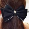 DFWZMQTG Hair accessory crystal bow hair clip, female back spoon top, horizontal, ponytail spring view 3