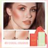 Amococo Makeup Blush Stick, Long-Lasting Blusher with Moisturizing Formula, Tinted Solid Moisturizer Stick for Eyes, Lips, Cheek, 0.6 Oz (Coral Orange, 1 Pack) view 2