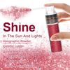 Hair and Body Glitter Spray, 1PC Sparkling Red Hair Glitter Extra Fine Face Shimmer Powder for Clothes, Festival Loose Sparkle Powder for Rave Clothes Nail Art Easter Halloween Crafts (Red) view 3