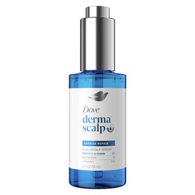 Dove Derma Scalp Dandruff Relief 3-in-1 Barrier Repair Serum 1 ct with Prebiotic Glycerin, Niacinamide and Vitamin E for Dandruff-Prone, Flaky, Dry Scalp 2 oz
