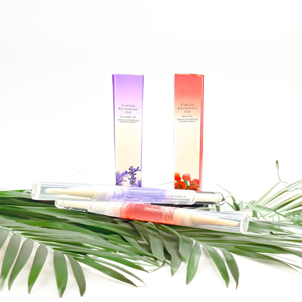 Cuticle Revitalizer Oil Set, Rose and Lavender Scents, Professional Nail Care Treatment, 2 Pack