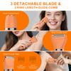 Zivelier 3-in-1 Electric Razor IPX7 Waterproof Bikini Trimmer Wet & Dry Use Painless Personal Trimmer Groomer for Ladies Face Body Legs Bikini Public Hairs Electric Lady Shaver with Replaceable Heads view 2