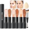 6 Colors Cream Contour Stick Makeup Kit, Shades with Highlighter, Blush and Double-End Bronzer Contour Stick for Sculpt the Cheeks, Long Lasting, Waterproof, Matte & Dewy Finish (SET B) view 1