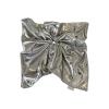 12 Pcs 21cm Oversize Metallic Black Silver Faux Leather Scrunchies: Square Elastic Holders For Ponytail Styling(Black) view 4