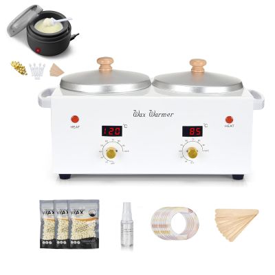 Double Wax Warmer Professional and Mini Wax Kit for Nose, Ear, Eyebrow and Body