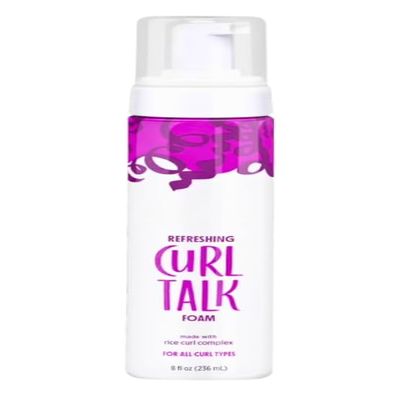Refreshing Foam for Curly and Wavy Hair Lightweight Frizz Control Mousse, Defines Curlls, Adds Bounce and Shine, Daily curlls Styling Foam, 8 fl oz (Pack of 1)