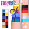 12-color Adult Washable Facial Painting, Vibrant Facial Painting, Oily Body Painting, Halloween Professional Facial Painting, Cosplay (12-color Oily Facial Painting) view 3