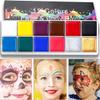 12-color Adult Washable Facial Painting, Vibrant Facial Painting, Oily Body Painting, Halloween Professional Facial Painting, Cosplay (12-color Oily Facial Painting) view 4