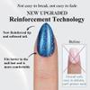 Blue Press on Nails Almond, Jofay Fashion Cat Eye Press on Nails, Soft Gel Fake Nails, Reusable & Natural Acrylic False Nails, Stick on Nails for Women Girls Gift, Glue on Nails Kit 32 Pcs view 4
