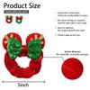 2 Pack Mouse Ears Christmas Scrunchies Sequin Mouse Bows Velvet Hair Scrunchies Hair Ties Elastic Rubber Bands Ponytail Holders for Kids Women Girls Christmas view 3